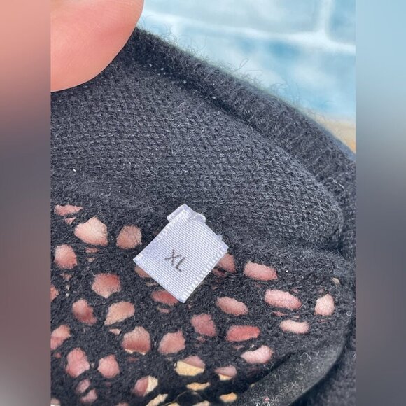 ALLUDE CASHMERE BACK SHEER SWEATER XL - Picture 6 of 9